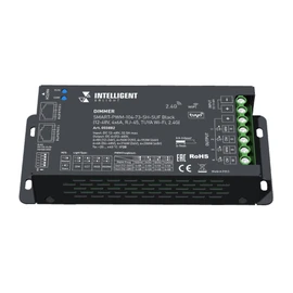 Фото #1 товара INTELLIGENT ARLIGHT Диммер SMART-PWM-104-73-SH-SUF Black (12-48V, 4x6A, RJ-45, TUYA Wi-Fi, 2.4G) (IARL, IP20 Металл, 5 лет)