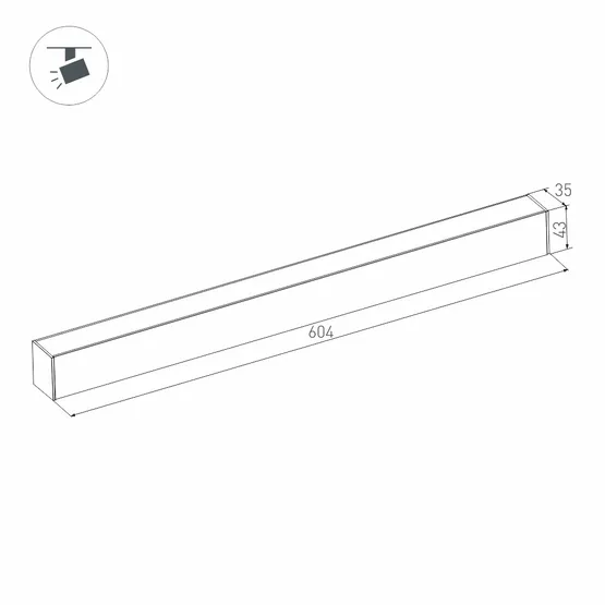 Фото #4 товара Светильник MAG-FLAT-45-L605-18W Day4000 (BK, 100 deg, 24V, DALI) (Arlight, IP20 Металл, 5 лет)