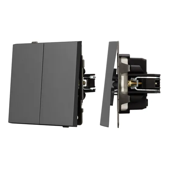 Фото #1 товара Механизм выключателя управления шторами SWT-TENDO-MKR2-SFPL-GR (230V, 10A) (Arlight, -)