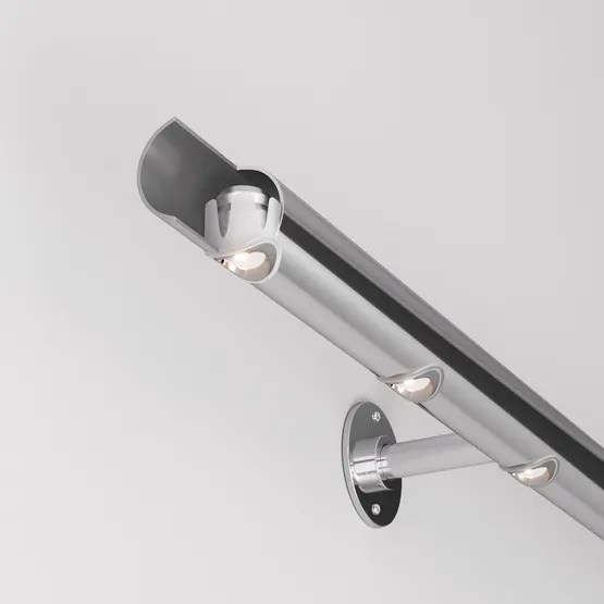 Фото #4 товара Светильник ALT-LODESTAR-HANDRAIL-R27-1.5W Warm3000 (GR, 70 deg, 12-24V) (Arlight, IP67 Металл, 3 года)