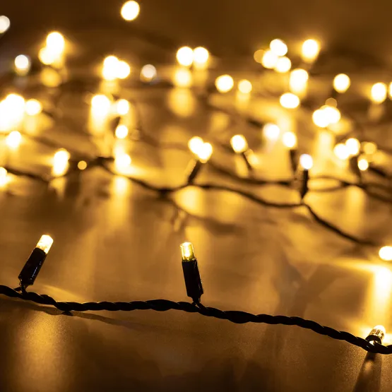 Фото #1 товара Светодиодная гирлянда ARD-STRING-CLASSIC-10000-BLACK-100LED-STD WARM (230V, 7W) (Ardecoled, IP65)