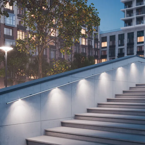 Фото #3 товара Светильник ALT-LODESTAR-HANDRAIL-R27-1.5W Warm3000 (GR, 70 deg, 12-24V) (Arlight, IP67 Металл, 3 года)