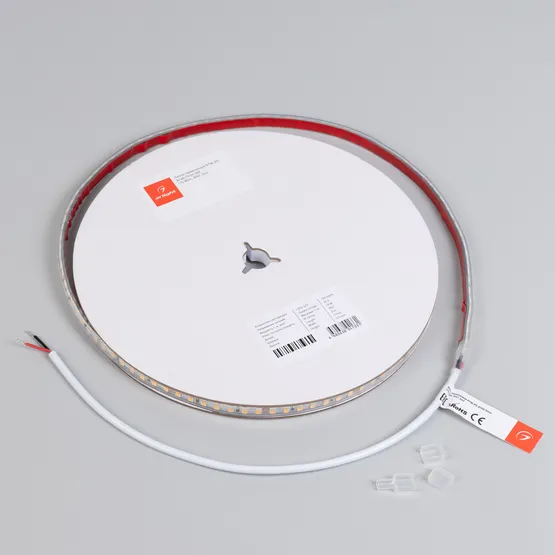 Фото #2 товара Светодиодная лента герметичная RTW-PS-A140-7mm 24V Warm3000 (10 W/m, IP67, 5m) (Arlight, CRI>90)