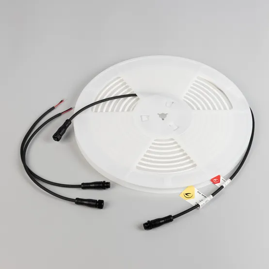 Фото #2 товара Светодиодная лента герметичная WAVE-TOP-PU-A144-10x10mm 24V Day4000 (5 W/m, IP68, 5m, wire x2) (Arlight, Вывод боковой, 3 года)