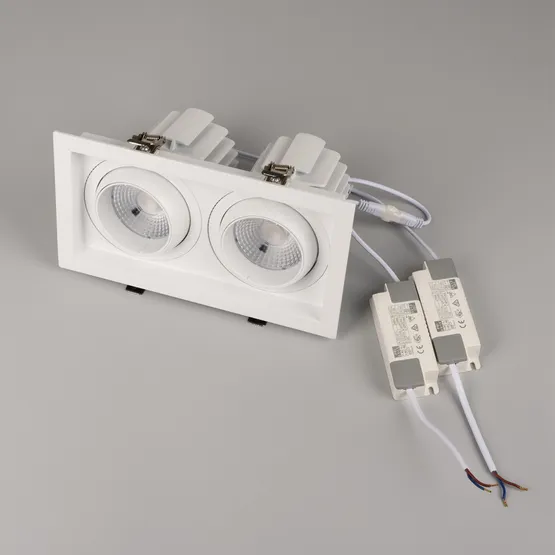 Фото #3 товара Светильник MS-VORTEX-BUILT-S250x140-2x30W Day4000 (WH-WH, 50 deg, 230V) (Arlight, IP20 Металл, 5 лет)