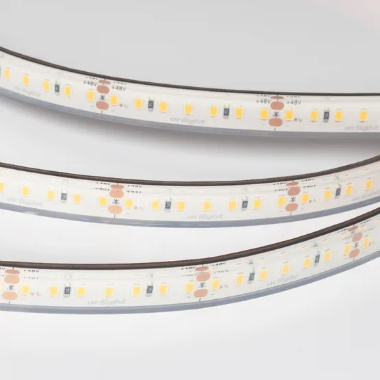 Фото #3 товара Светодиодная лента герметичная RTW-PFS-A140-12mm 48V Warm2700 (12 W/m, IP68, 20m) (Arlight, -)