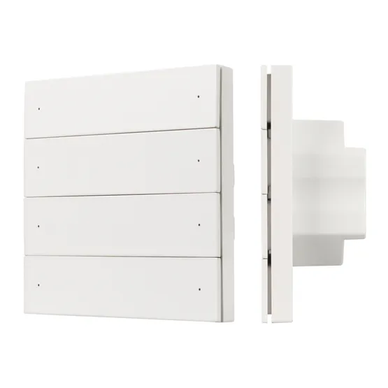 Фото #1 товара INTELLIGENT ARLIGHT Кнопочная панель SMART-ZB-801-22-1G-8SC-MULTI-IN White (230V) (IARL, IP20 Пластик, 5 лет)