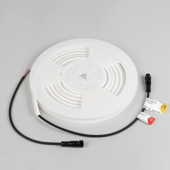 Фото #3 товара Светодиодная лента герметичная WAVE-TOP-PU-A144-10x10mm 24V Day4000 (5 W/m, IP68, 3m, wire x1) (Arlight, Вывод боковой, 3 года)