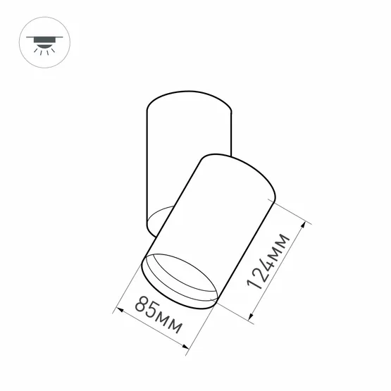 Фото #8 товара Светильник SP-POLO-SURFACE-TURN-R85-15W White5000 (WH-WH, 40 deg) (Arlight, IP20 Металл, 3 года)