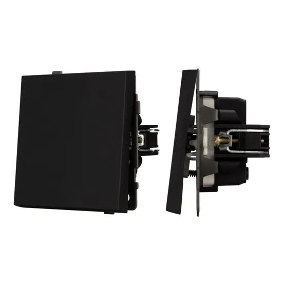 Фото #1 товара Механизм выключателя одноклавишный перекрёстный SWT-TENDO-MKX1-SFPL-BK (230V, 10A) (Arlight, -)