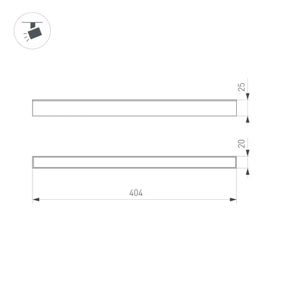 Фото #11 товара Светильник MAG-FLAT-25-L400-12W Warm3000 (BK, 100 deg, 24V, DALI) (Arlight, IP20 Металл, 5 лет)